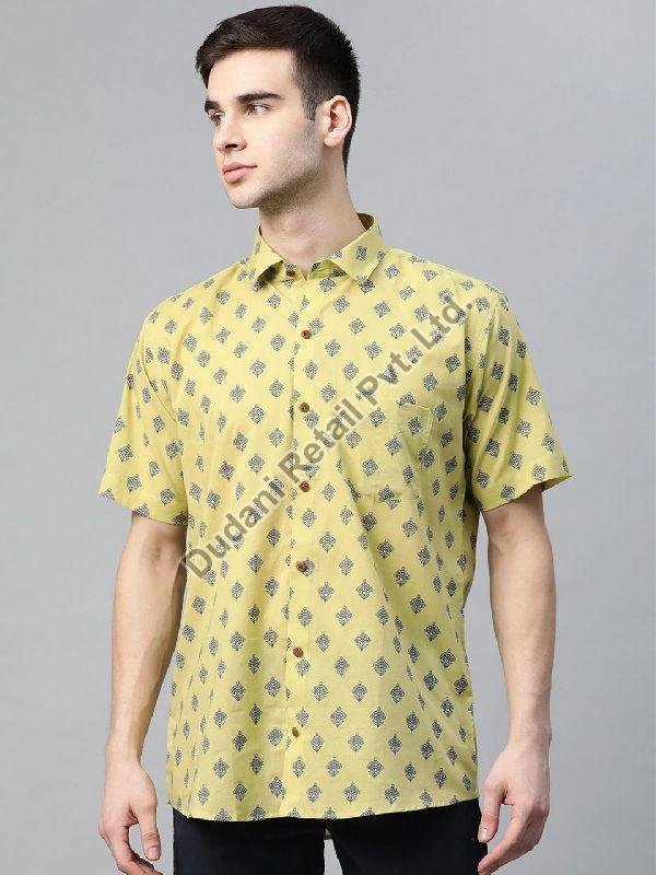 Half Sleeves Mens Party Wear Shirt